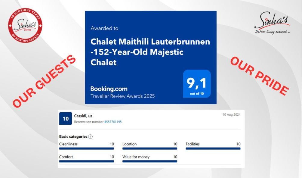 Maithili -152-year-old Majestic Chalet Lauterbrunnen